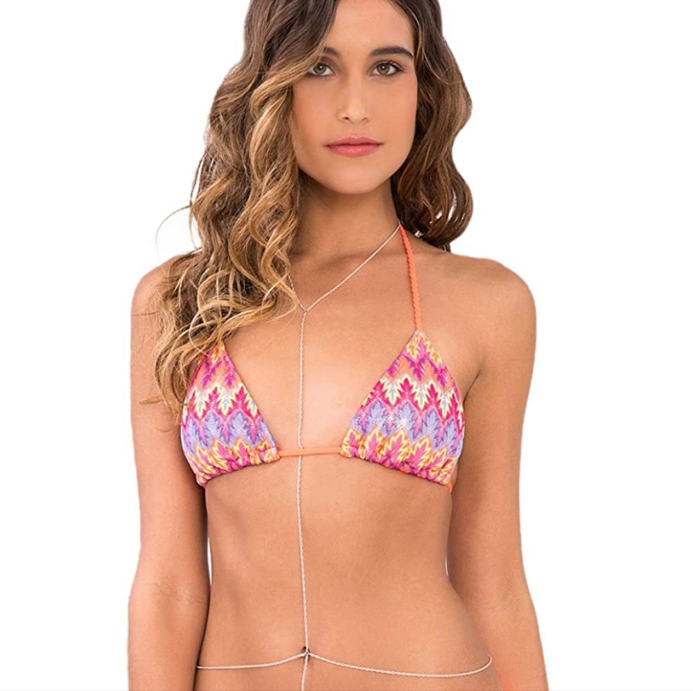 Two piece $85 LULI FAMA Small Cup B Song Of The Sea Triangle Bikini Set